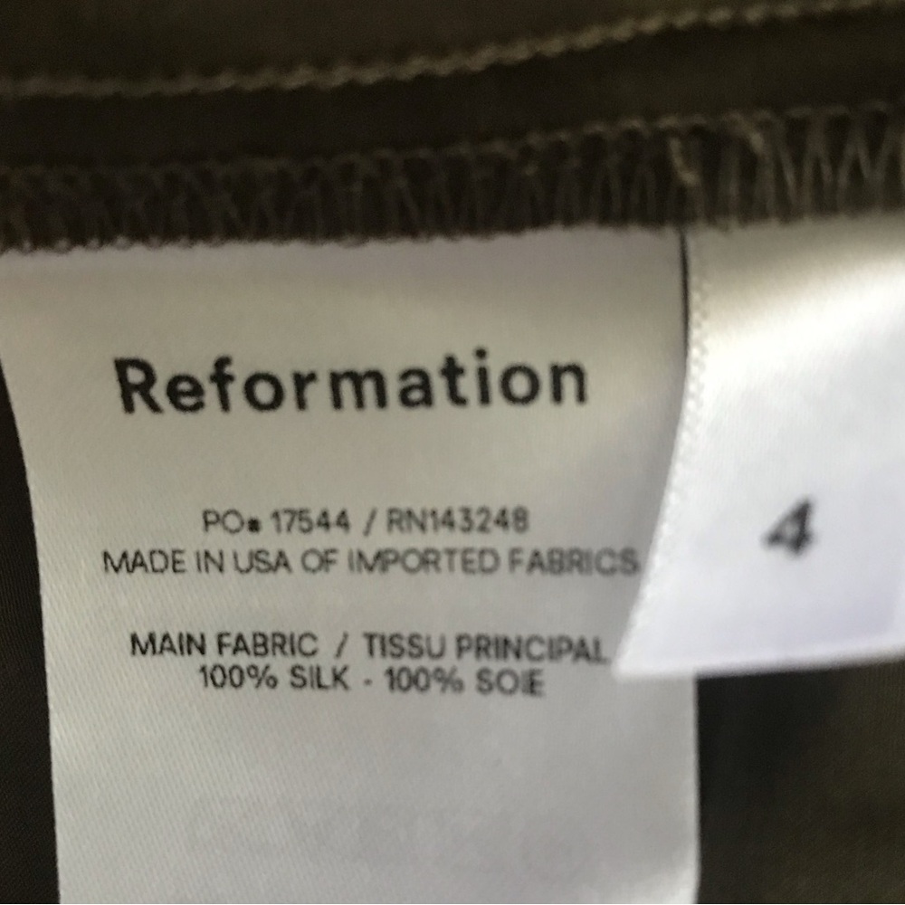 NEW Reformation silk maxi dress SZ 4. - Picture 11 of 12